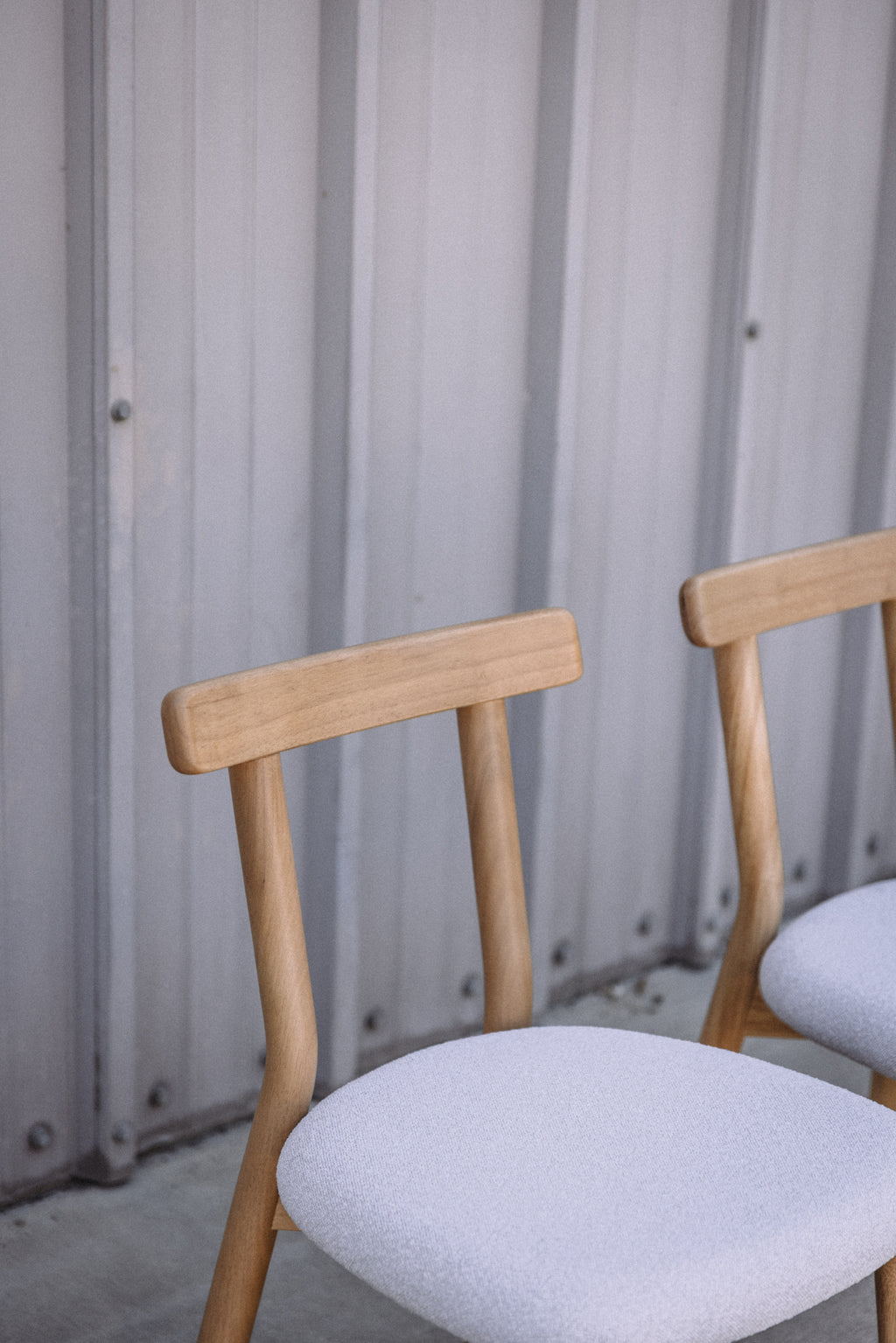 Article Ulka Dining Chair - White Oak and Ratine Ivory (Set of 4)