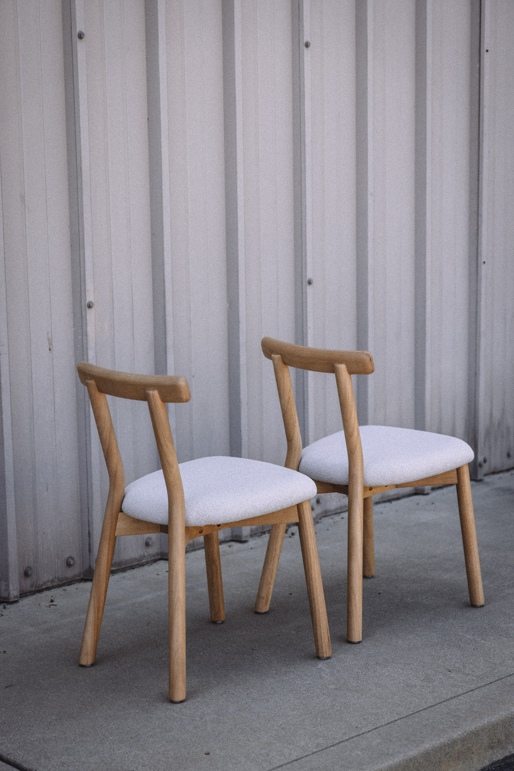 Article Ulka Dining Chair - White Oak and Ratine Ivory (Set of 4)