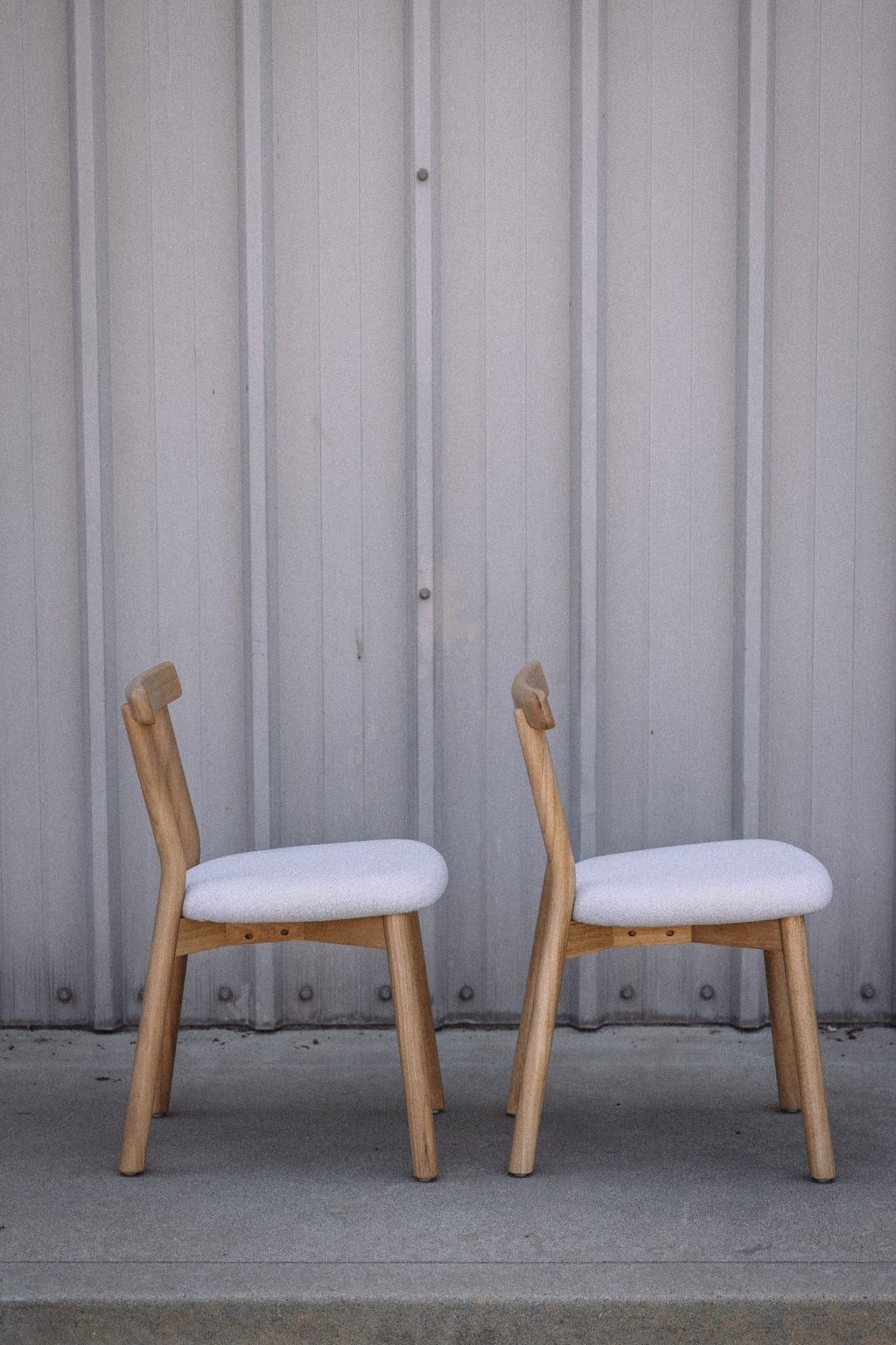 Article Ulka Dining Chair - White Oak and Ratine Ivory (Set of 4)
