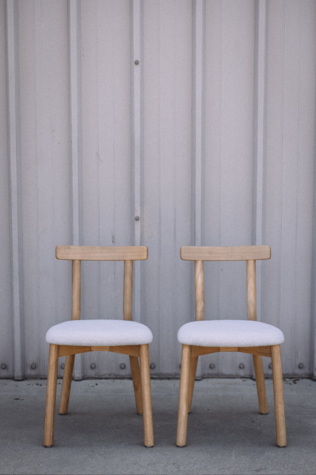 Article Ulka Dining Chair - White Oak and Ratine Ivory (Set of 4)