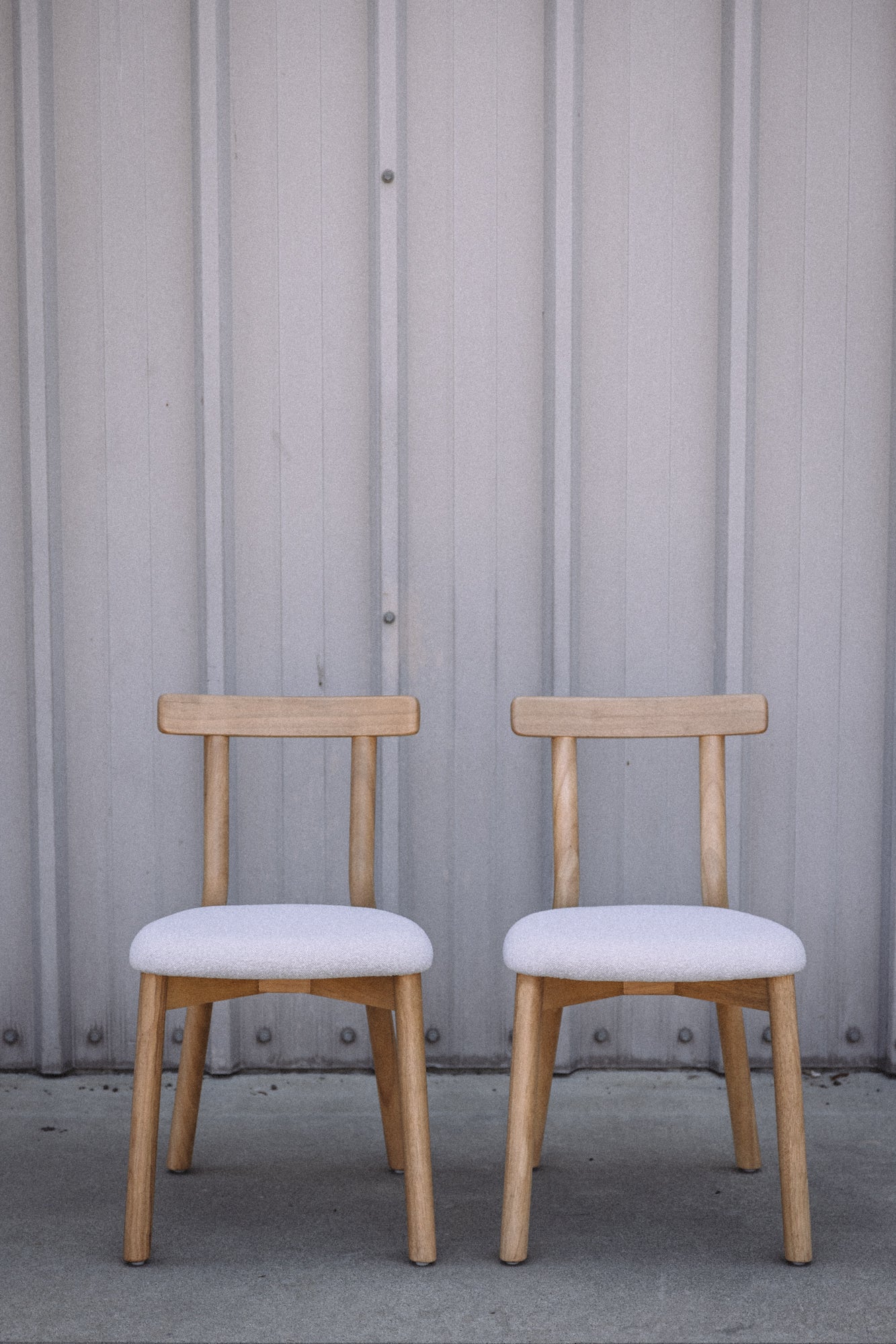 Article Ulka Dining Chair - White Oak and Ratine Ivory (Set of 4)