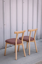 Article Ulka Dining Chair - White Oak and Ratine Oxide (Set of 2)