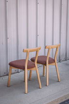 Article Ulka Dining Chair - White Oak and Ratine Oxide (Set of 2)