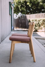 Article Ulka Dining Chair - White Oak and Ratine Oxide (Set of 2)