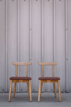 Article Ulka Dining Chair - White Oak and Ratine Oxide (Set of 2)