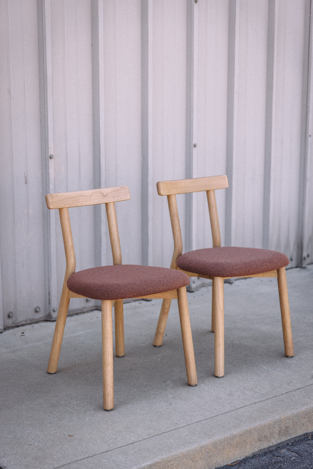 Article Ulka Dining Chair - White Oak and Ratine Oxide (Set of 2)
