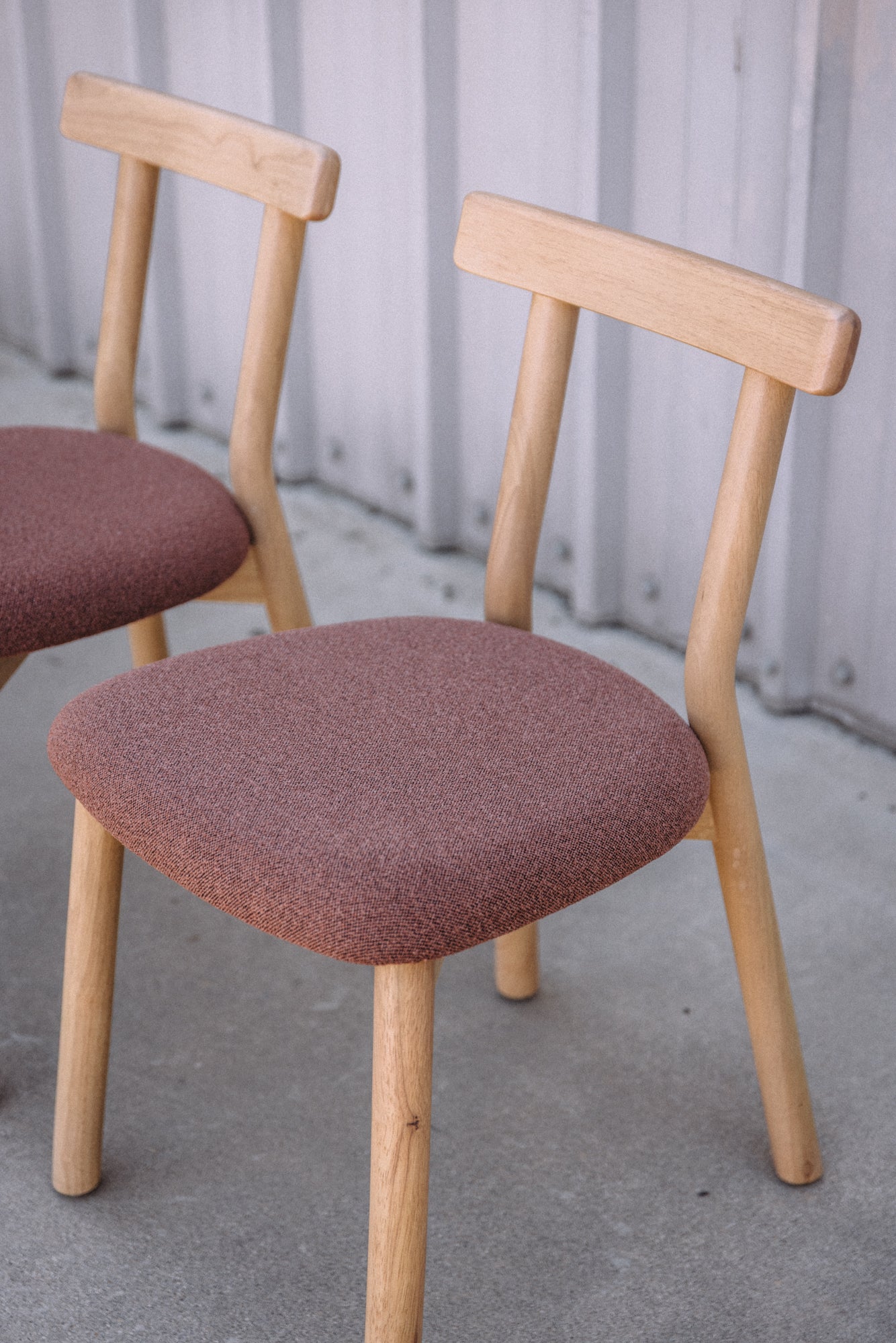 Article Ulka Dining Chair - White Oak and Ratine Oxide (Set of 2)