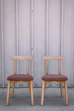 Article Ulka Dining Chair - White Oak and Ratine Oxide (Set of 2)