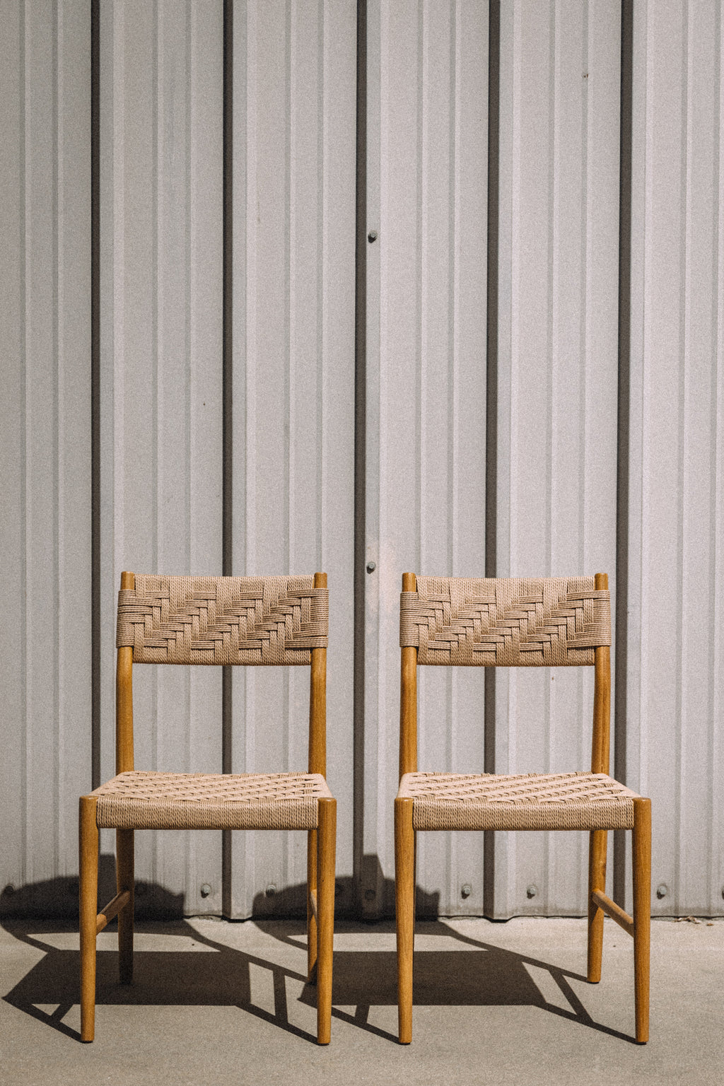 Article Wosla Corded Dining Chair - Oak/Danish Cord (Set of 2)