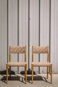 Article Wosla Corded Dining Chair - Oak/Danish Cord (Set of 2)