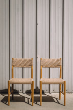 Article Wosla Corded Dining Chair - Oak/Danish Cord (Set of 2)