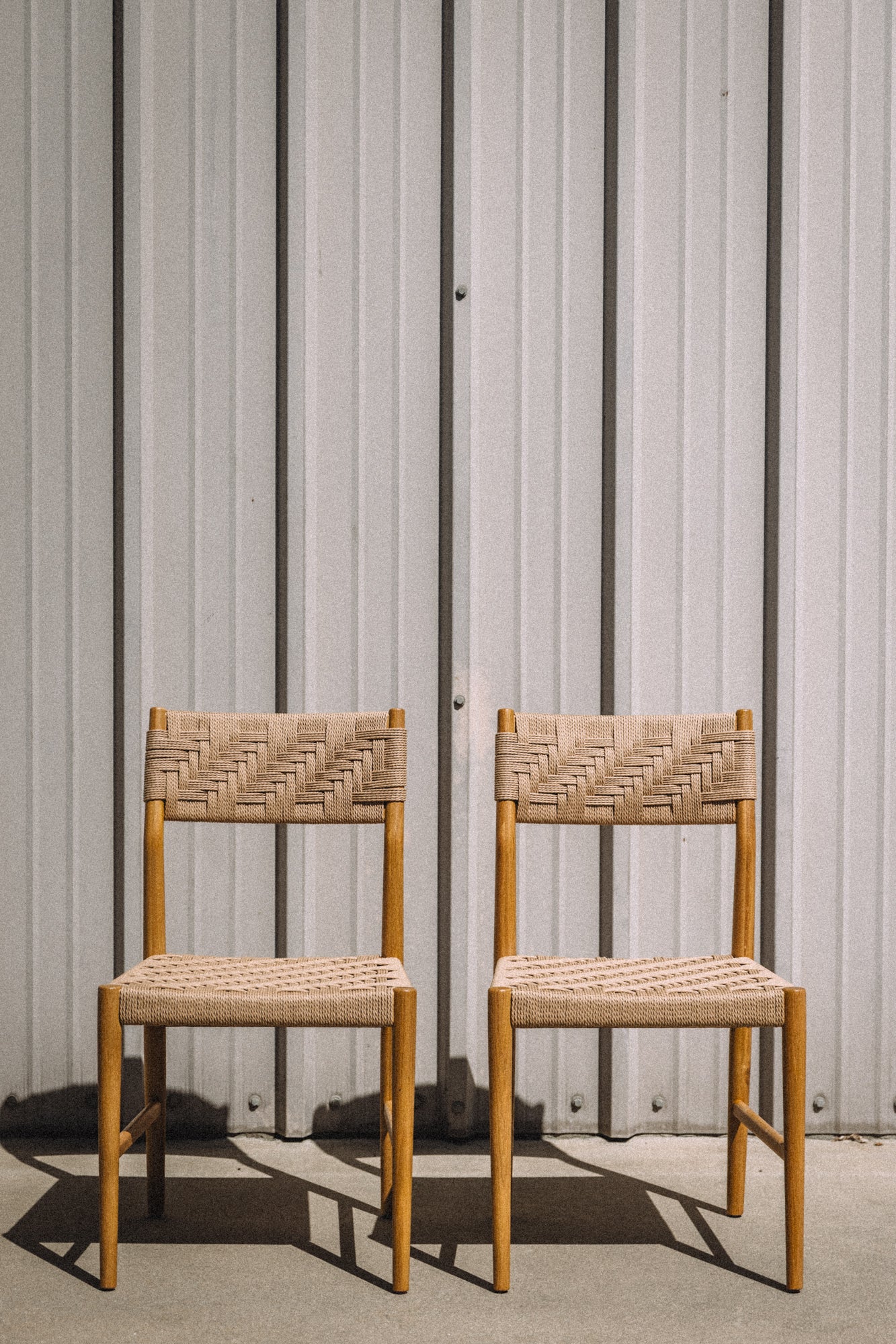 Article Wosla Corded Dining Chair - Oak/Danish Cord (Set of 2)