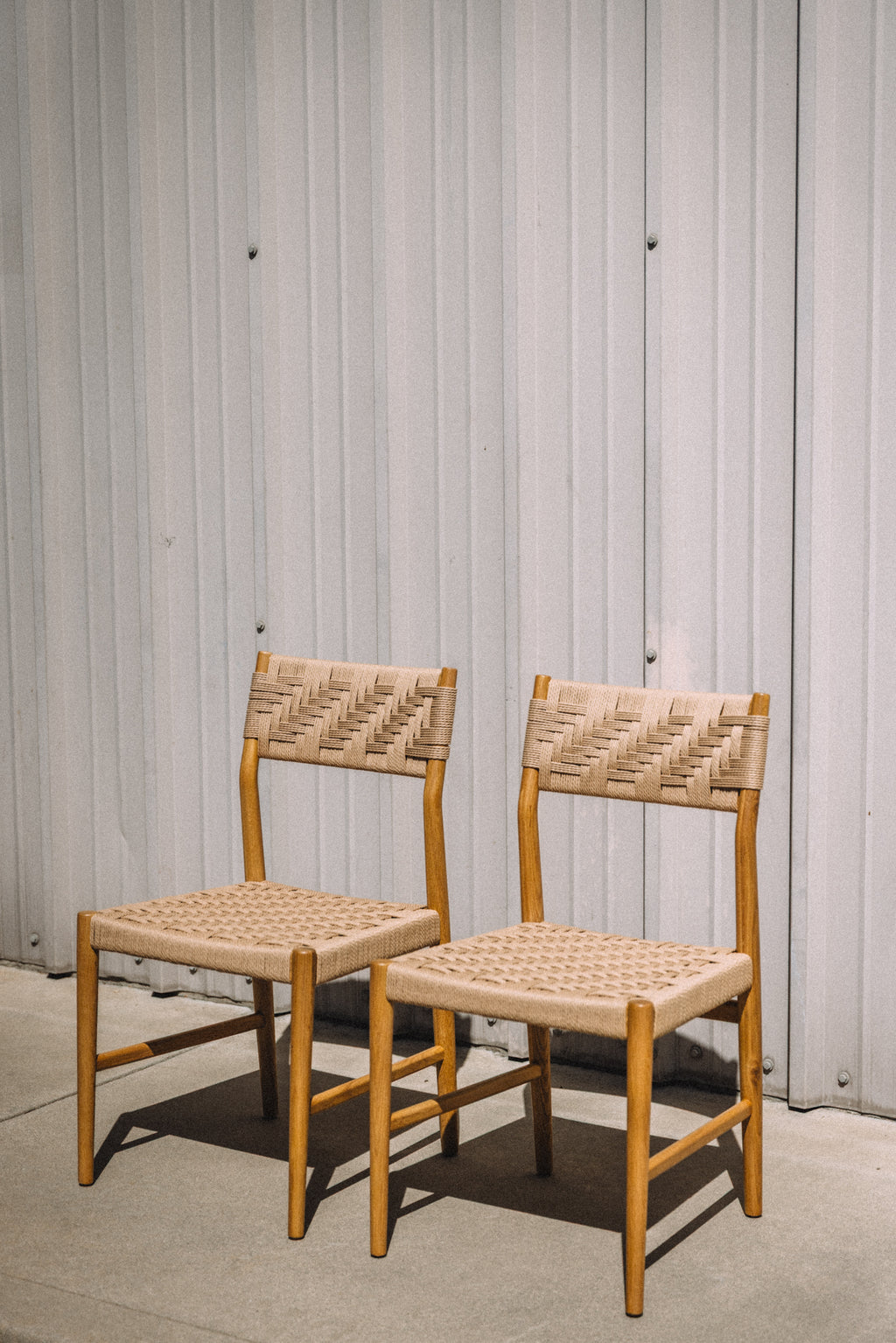 Article Wosla Corded Dining Chair - Oak/Danish Cord (Set of 2)