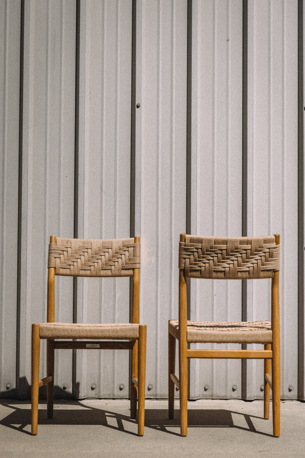 Article Wosla Corded Dining Chair - Oak/Danish Cord (Set of 2)