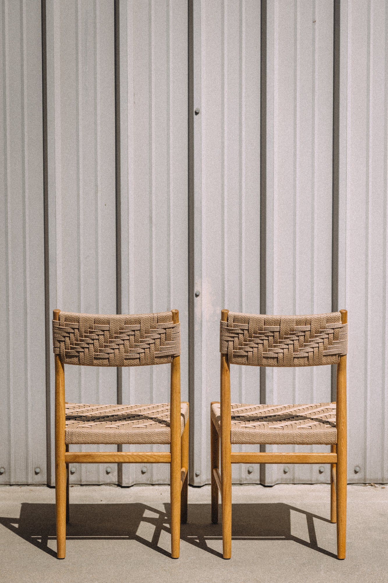 Article Wosla Corded Dining Chair - Oak/Danish Cord (Set of 2)