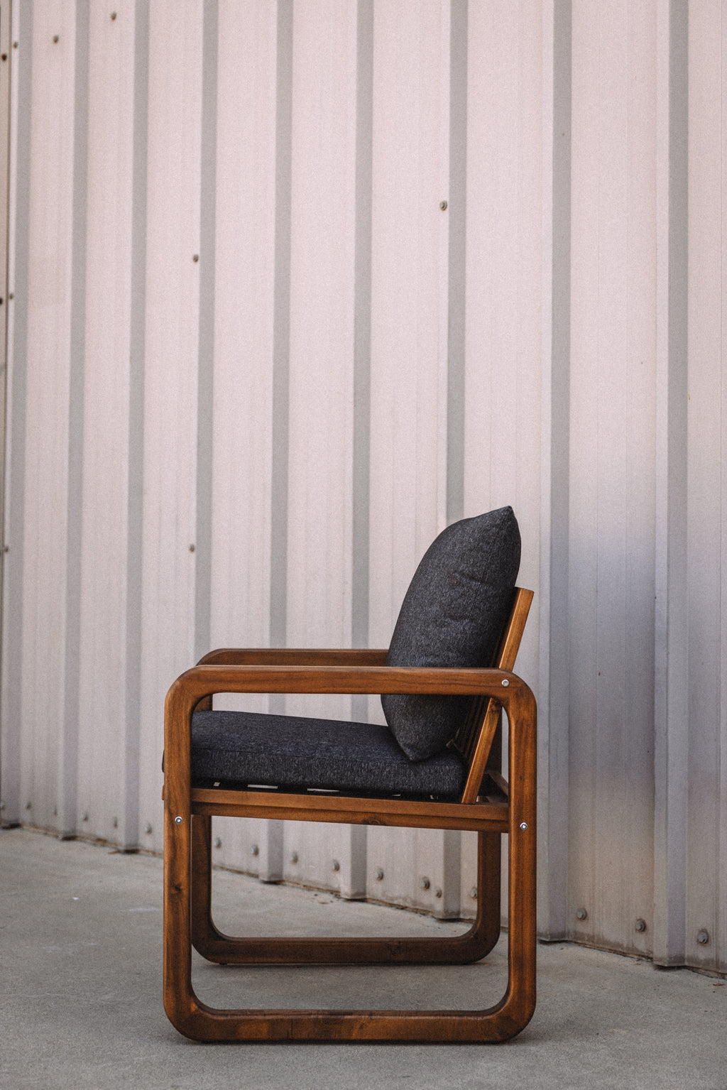 (Set of 6) Article Laholm Outdoor Dining Chair - Dravite Black
