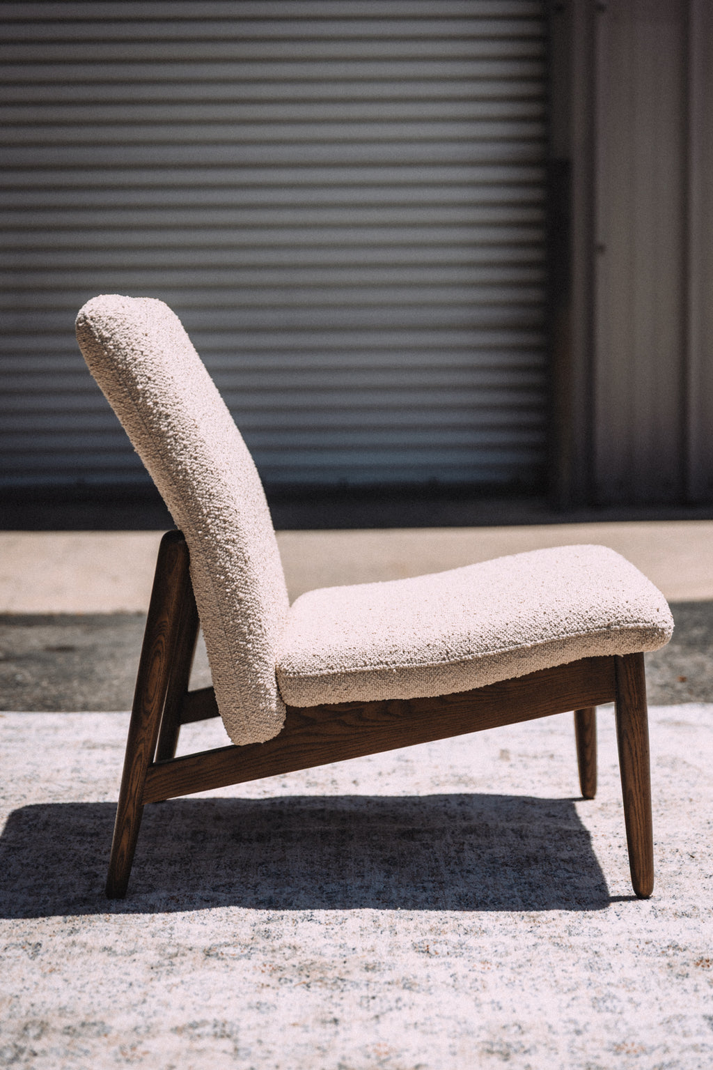 Burrow Gimlet Chair + Ottoman - Oatmeal - Performance Boucle