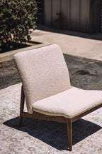 Burrow Gimlet Chair + Ottoman - Oatmeal - Performance Boucle