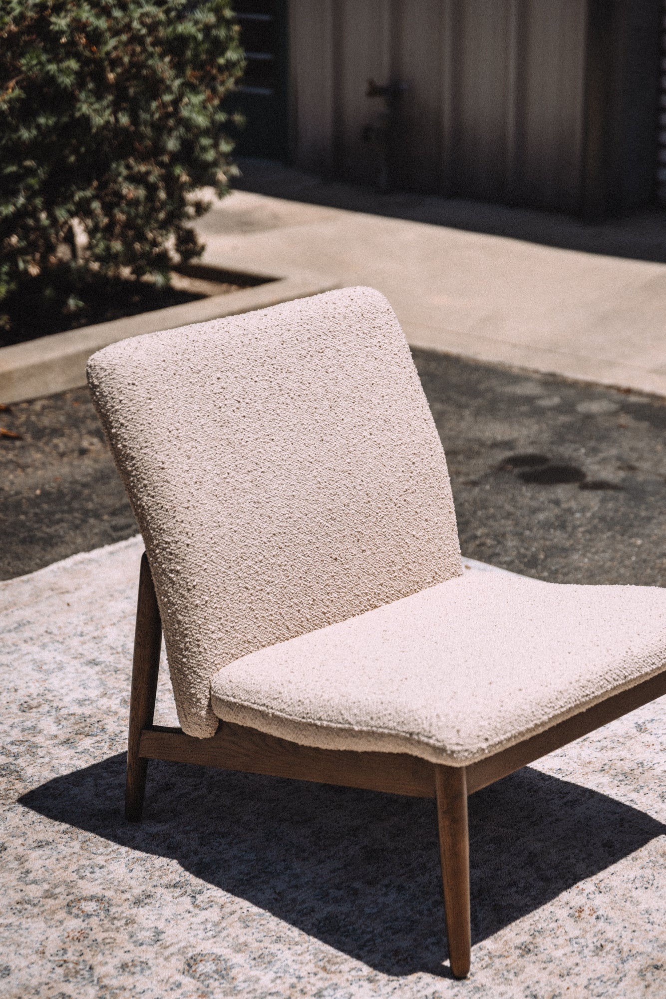 Burrow Gimlet Chair + Ottoman - Oatmeal - Performance Boucle