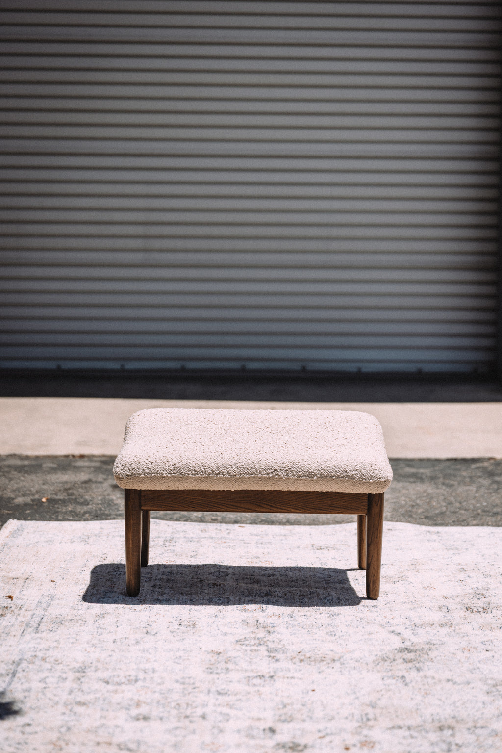 Burrow Gimlet Chair + Ottoman - Oatmeal - Performance Boucle