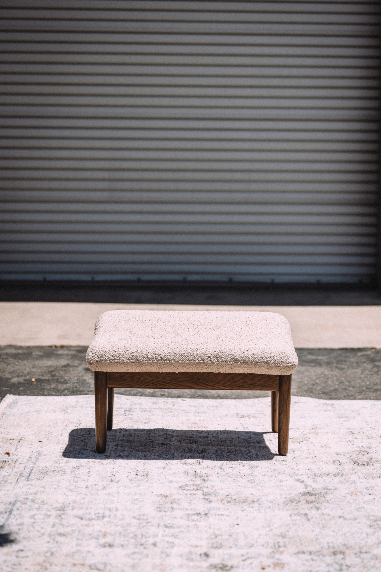Burrow Gimlet Chair + Ottoman - Oatmeal - Performance Boucle