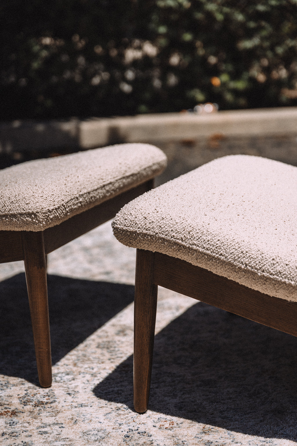Burrow Gimlet Chair + Ottoman - Oatmeal - Performance Boucle