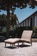 Burrow Gimlet Chair + Ottoman - Oatmeal - Performance Boucle
