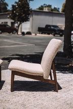 Burrow Gimlet Chair + Ottoman - Oatmeal - Performance Boucle