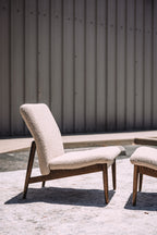 Burrow Gimlet Chair + Ottoman - Oatmeal - Performance Boucle