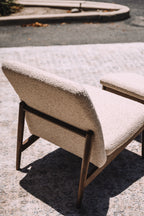 Burrow Gimlet Chair + Ottoman - Oatmeal - Performance Boucle