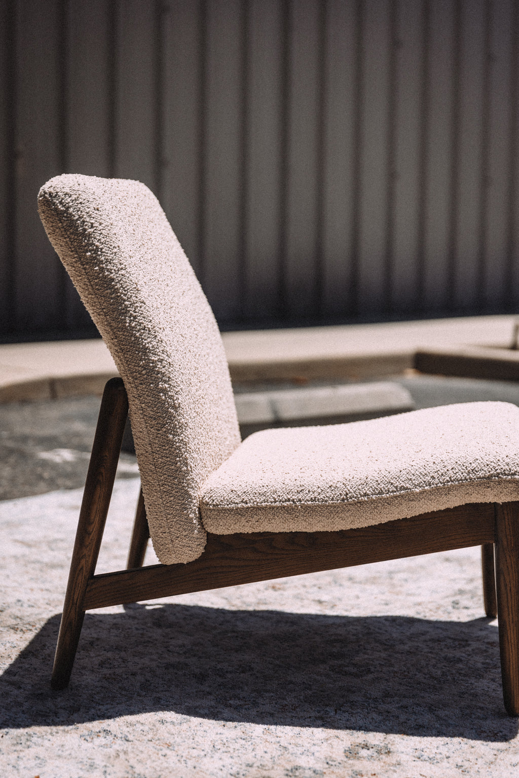 Burrow Gimlet Chair + Ottoman - Oatmeal - Performance Boucle
