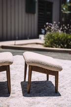Burrow Gimlet Chair + Ottoman - Oatmeal - Performance Boucle