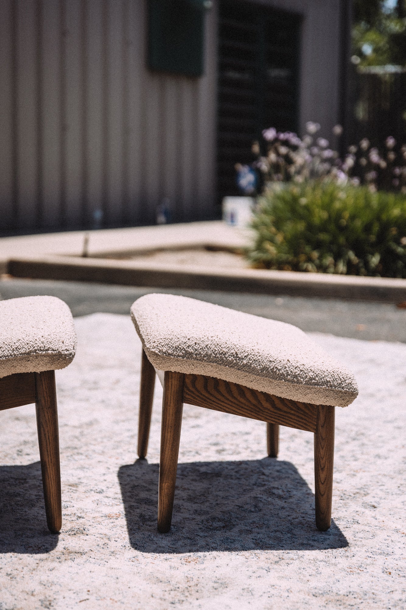 Burrow Gimlet Chair + Ottoman - Oatmeal - Performance Boucle