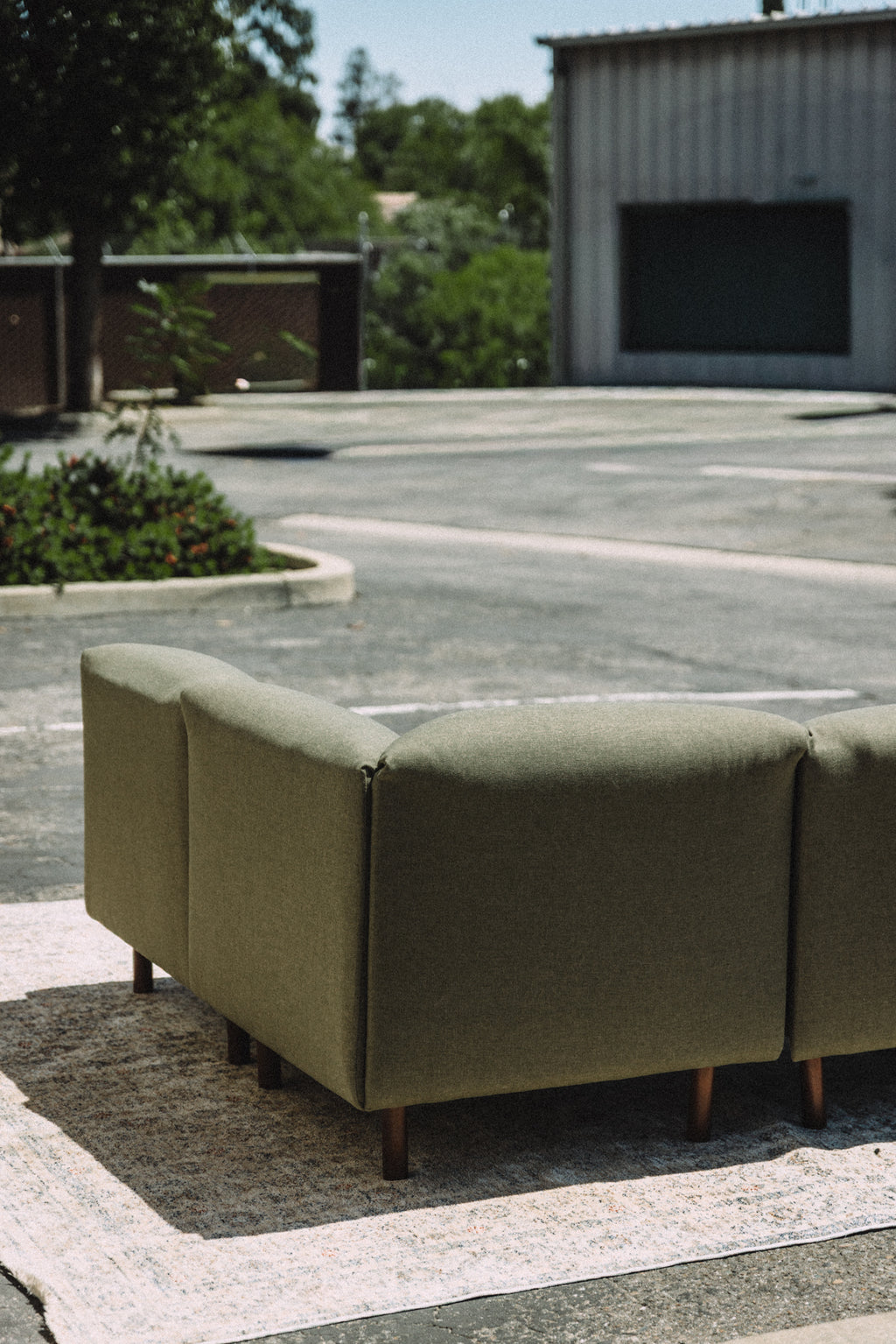 Burrow Range 5PC Sectional Lounger Moss Green