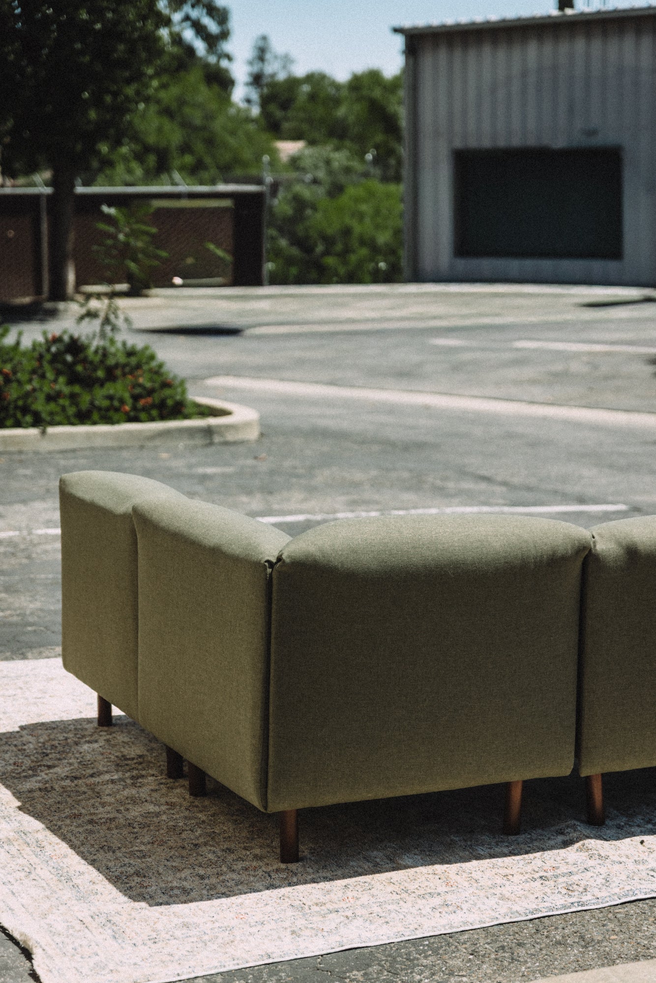 Burrow Range 5PC Sectional Lounger Moss Green