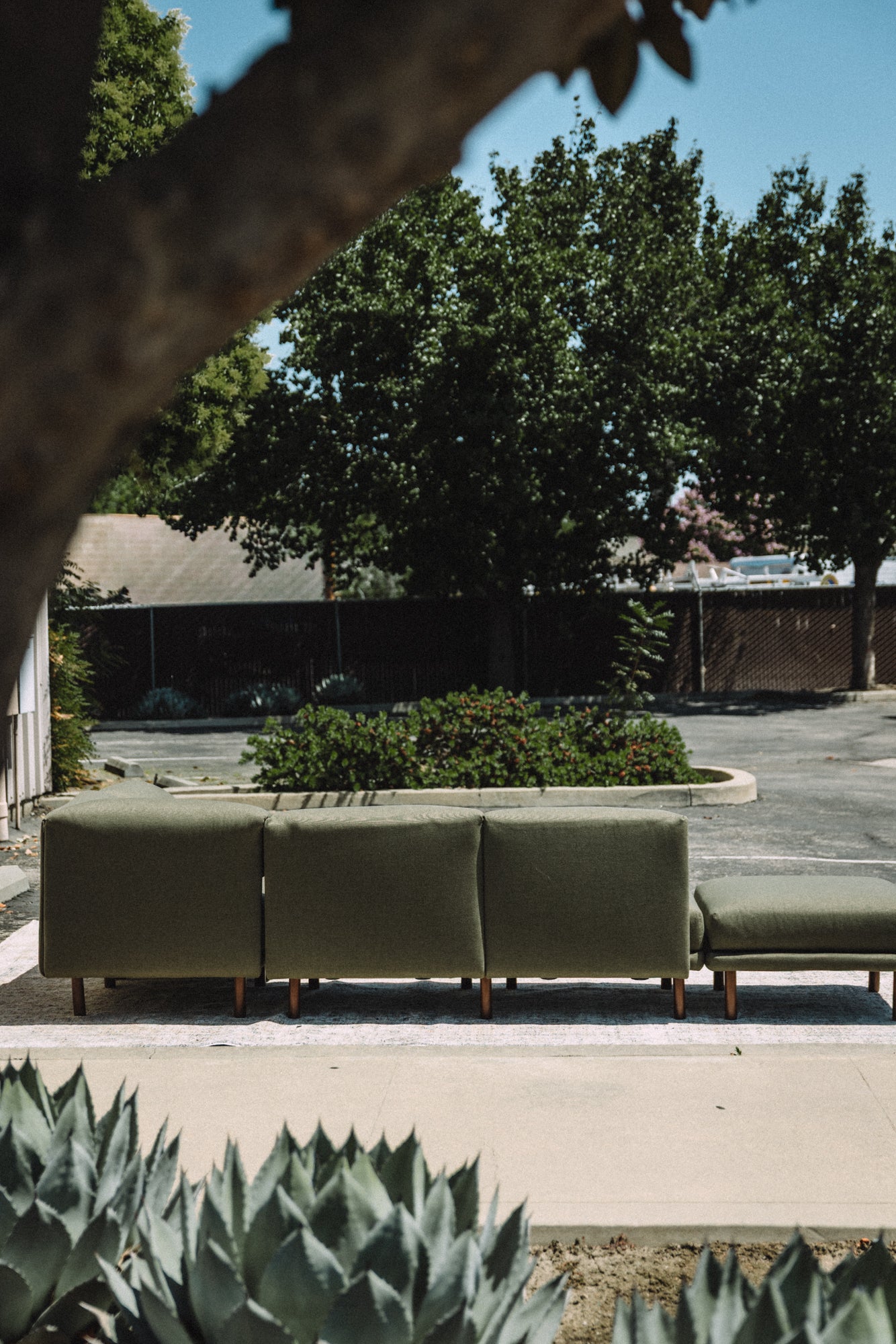 Burrow Range 5PC Sectional Lounger Moss Green