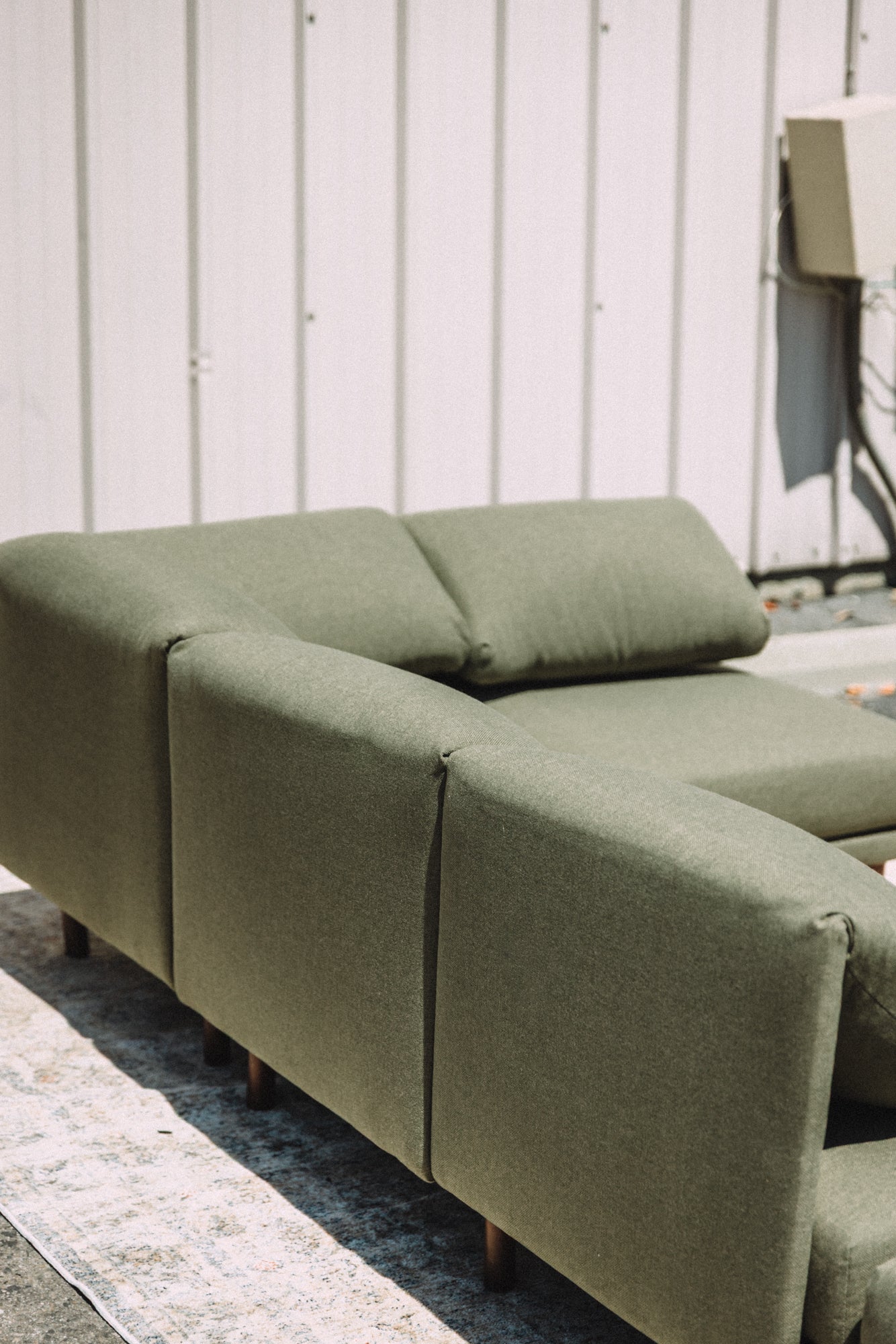 Burrow Range 5PC Sectional Lounger Moss Green