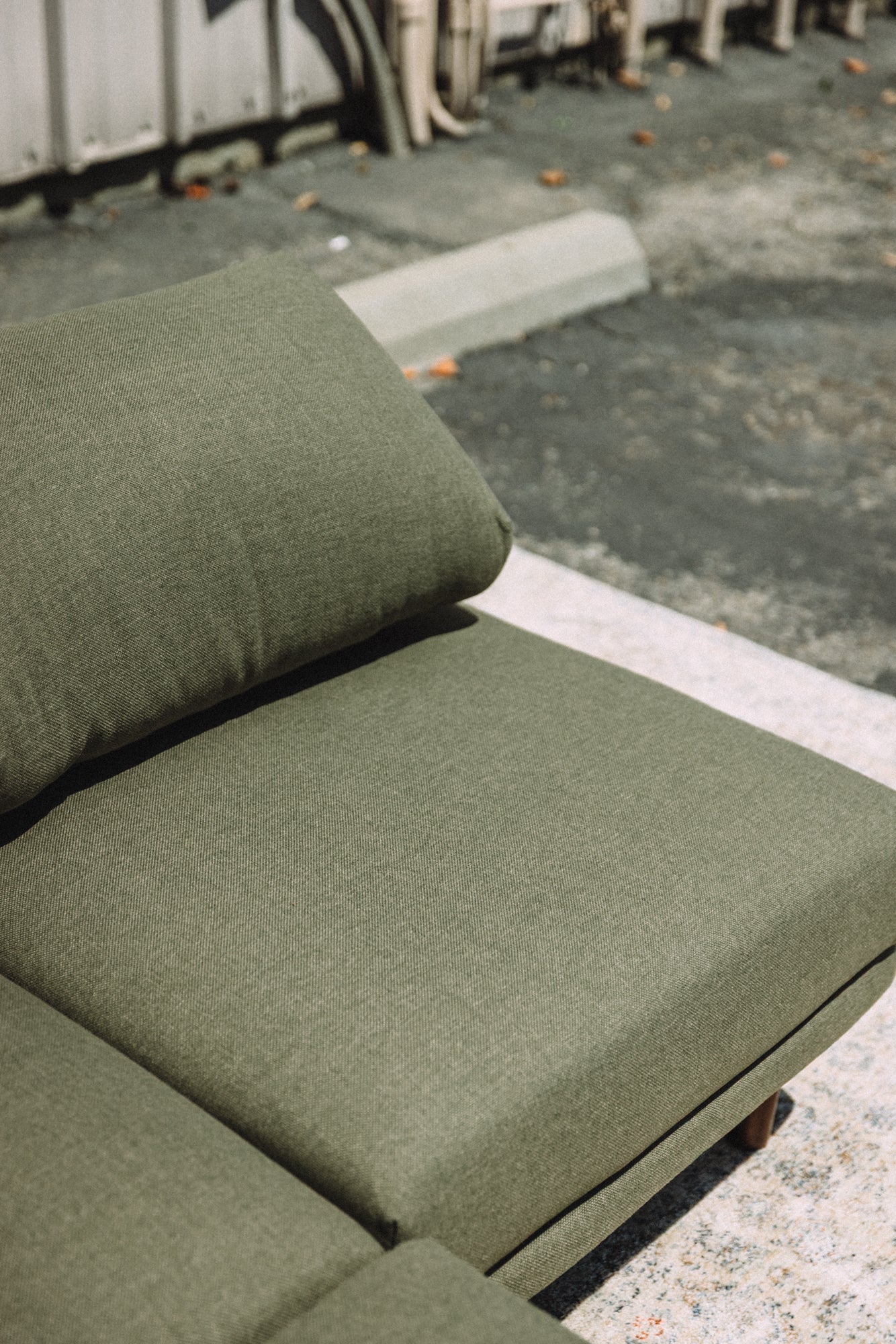 Burrow Range 5PC Sectional Lounger Moss Green