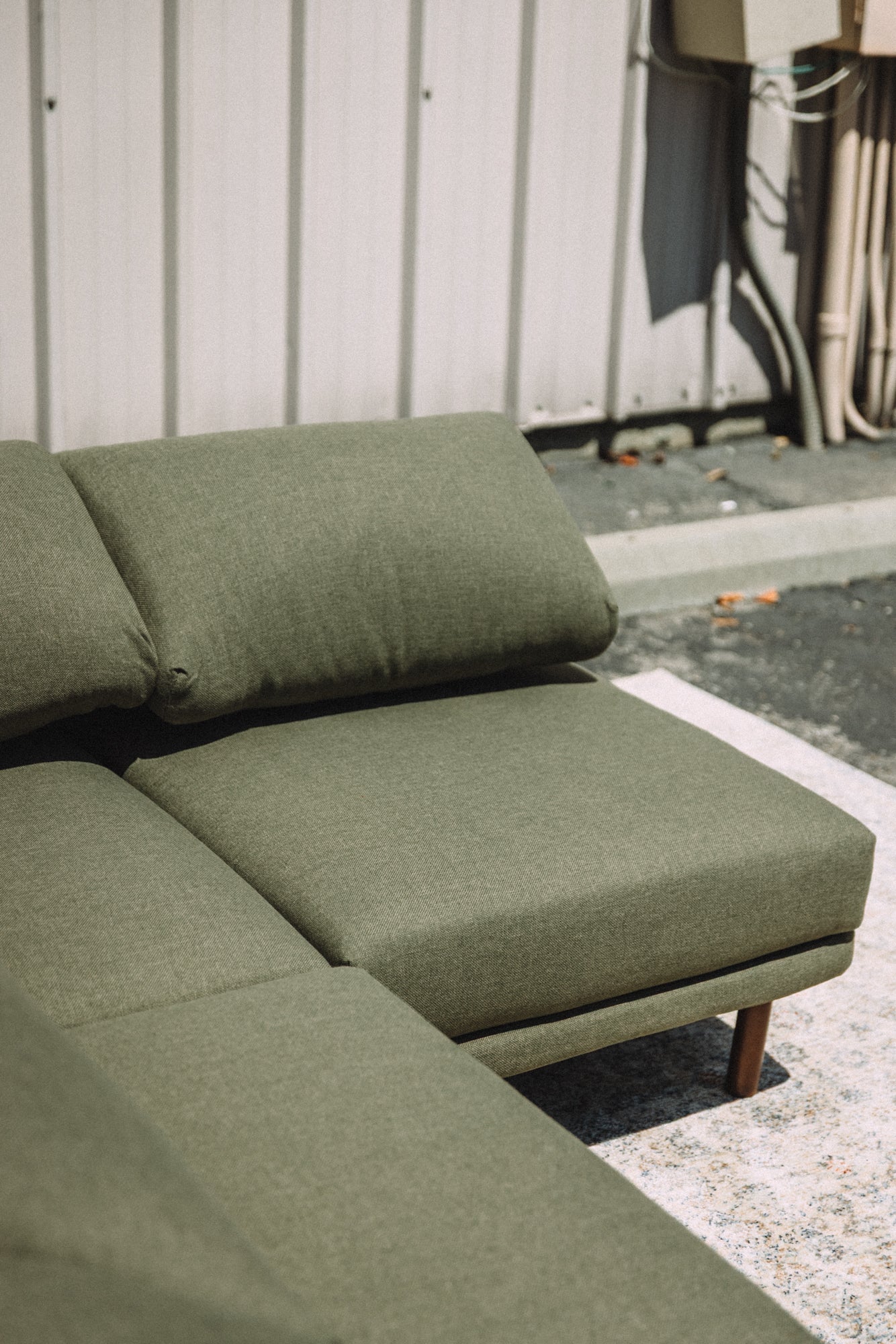 Burrow Range 5PC Sectional Lounger Moss Green
