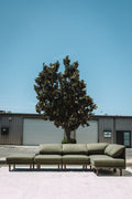 Burrow Range 5PC Sectional Lounger Moss Green