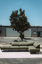Burrow Range 5PC Sectional Lounger Moss Green