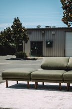 Burrow Range 5PC Sectional Lounger Moss Green