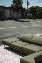 Burrow Range 5PC Sectional Lounger Moss Green