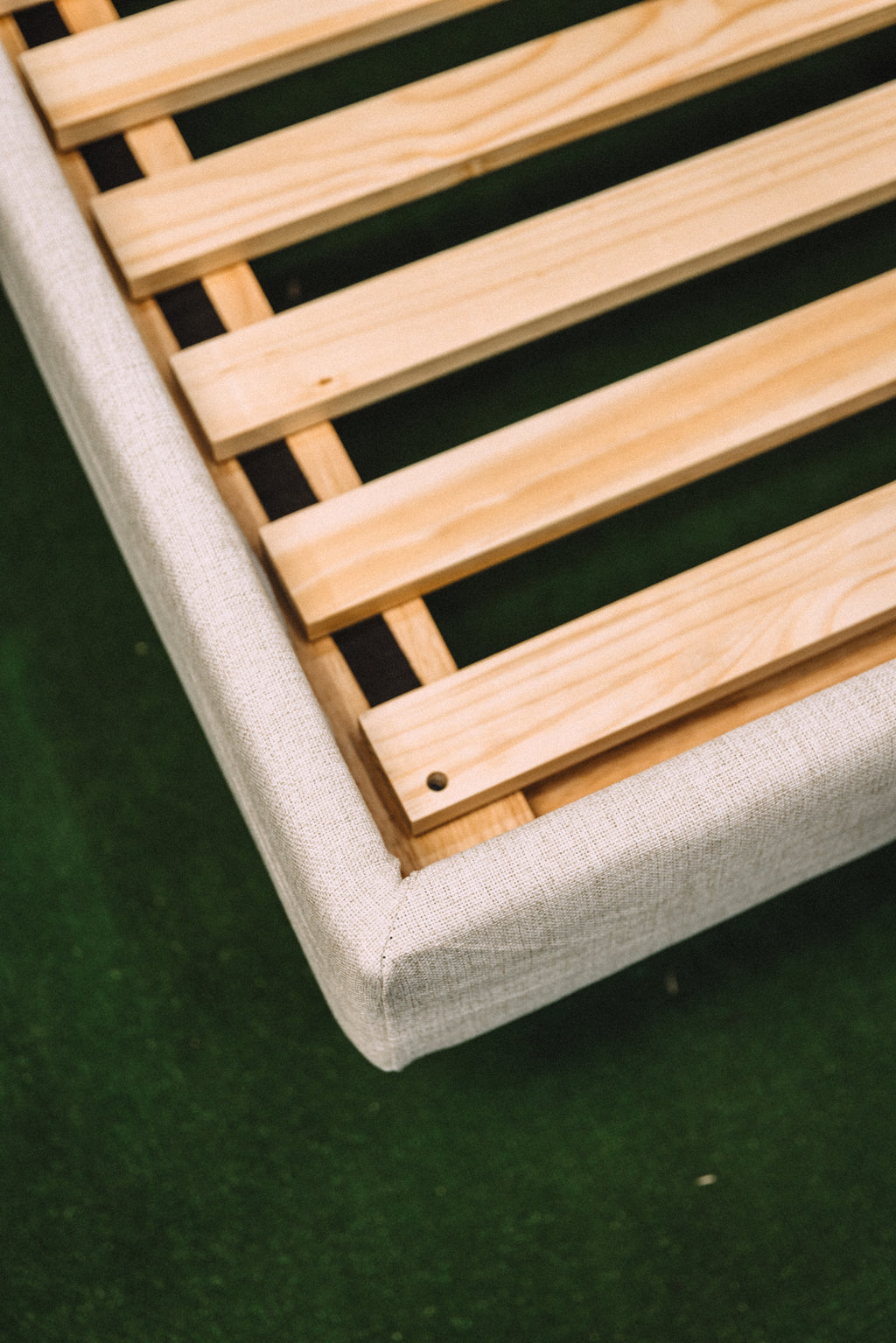 Burrow Chorus Upholstered Queen Bed Papyrus/Walnut