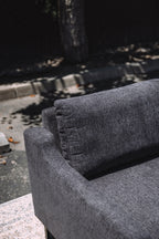 Burrow Nomad King Chaise Sectional - Heather Charcoal Performance Chenille