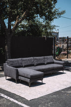 Burrow Nomad King Chaise Sectional - Heather Charcoal Performance Chenille
