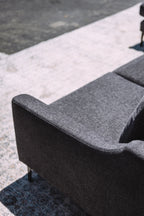 Burrow Nomad King Chaise Sectional - Heather Charcoal Performance Chenille