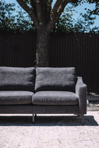Burrow Nomad King Chaise Sectional - Heather Charcoal Performance Chenille