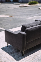 Burrow Nomad King Chaise Sectional - Heather Charcoal Performance Chenille