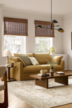 Castlery Agnes Queen Sleeper Sofa Mustard Linen